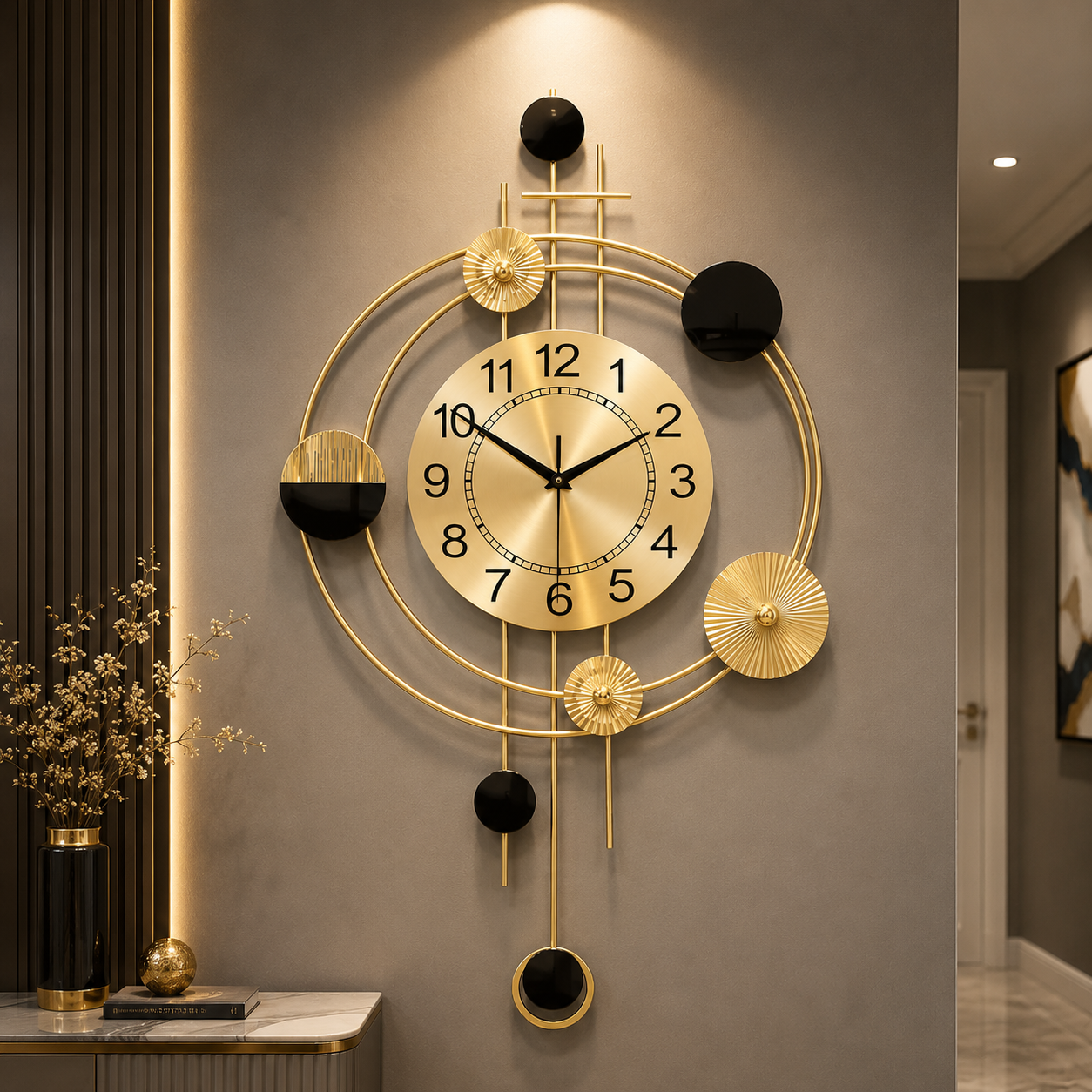 Metal Wall Art Modern Wall Hanging for Bedroom & Home