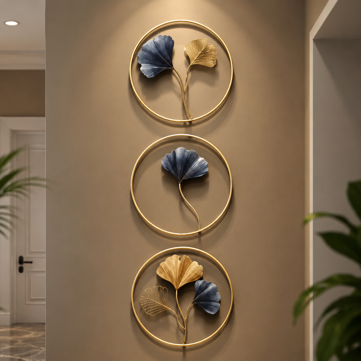 Metal Wall Art Modern Wall Hanging for Bedroom & Home