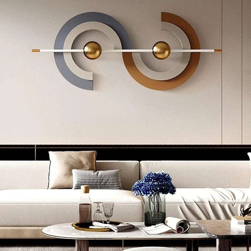 Metal Wall Art Modern Wall Hanging for Bedroom & Home (W-SB)