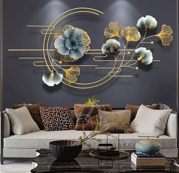 Metal Wall Art Modern Wall Hanging for Bedroom & Home (W-MF)