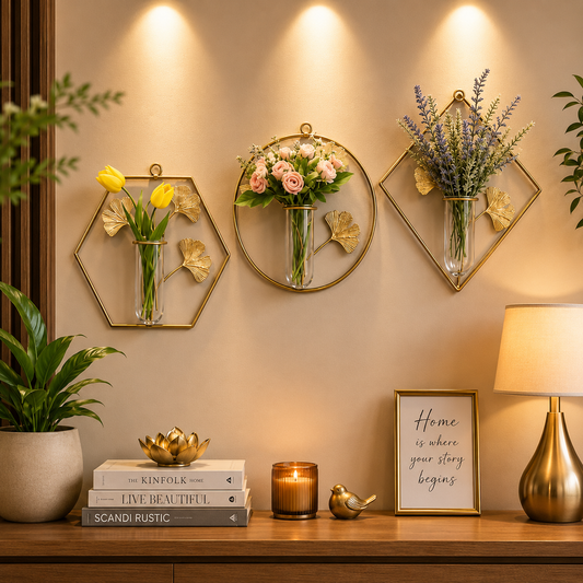 Metal Wall Art Modern Wall Hanging for Bedroom & Home