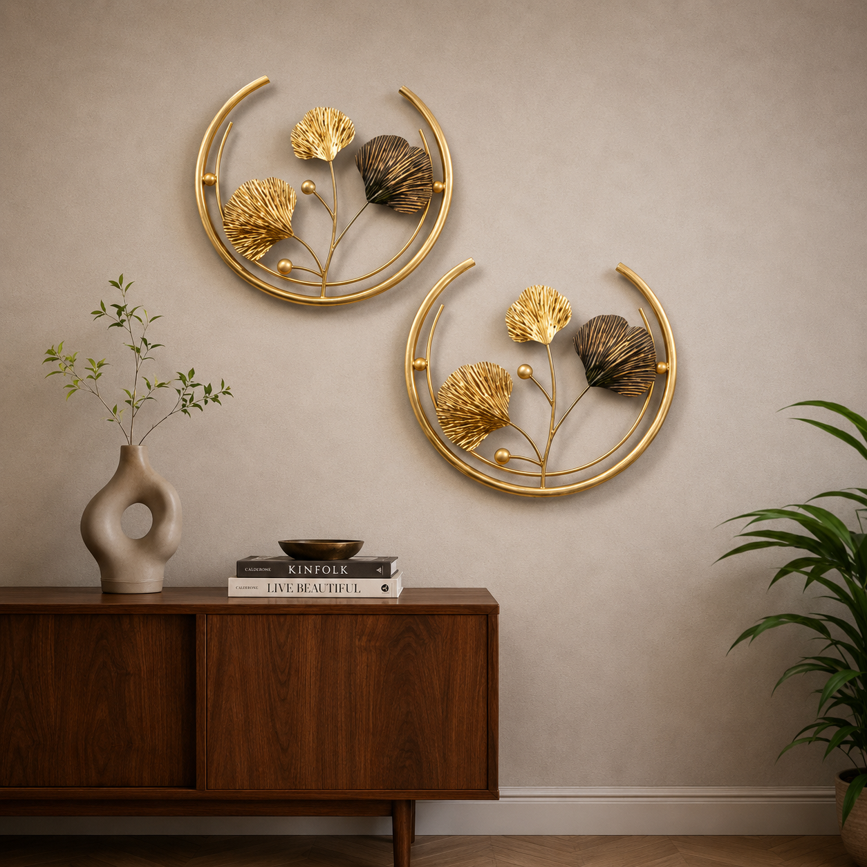 Metal Wall Art Modern Wall Hanging for Bedroom & Home