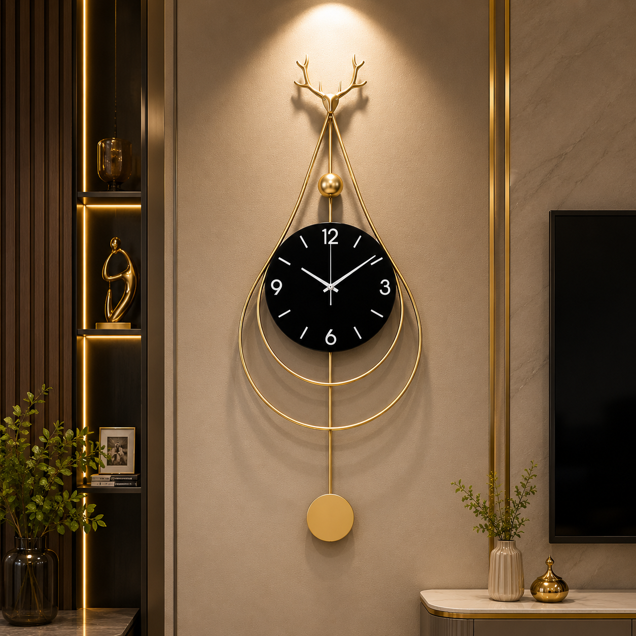 Metal Wall Art Modern Wall Hanging for Bedroom & Home