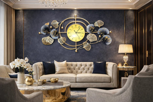 Gold Color Metal Wall Decor Leaf Wall Hanging Decoration,