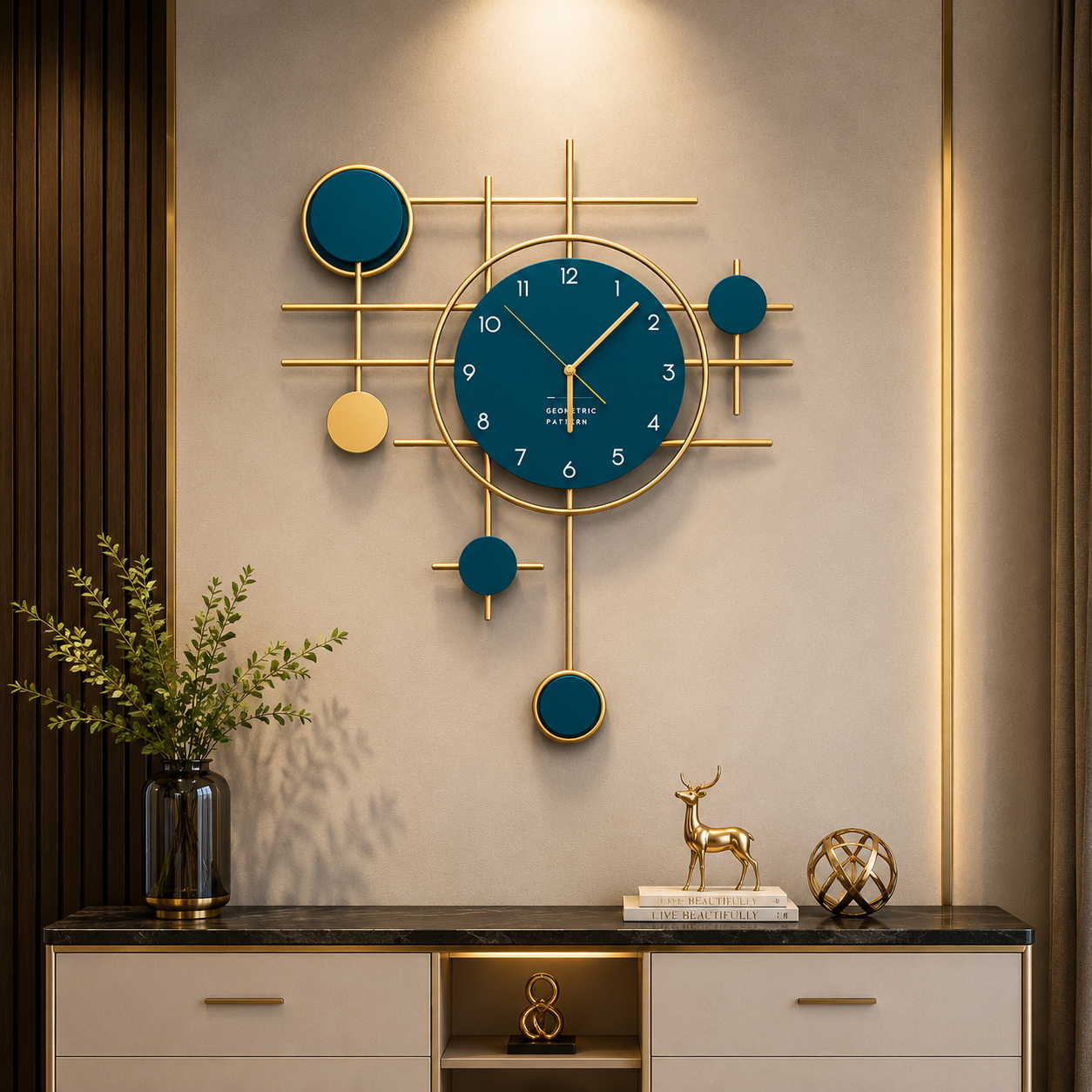 Metal Wall Art Modern Wall Hanging for Bedroom & Home