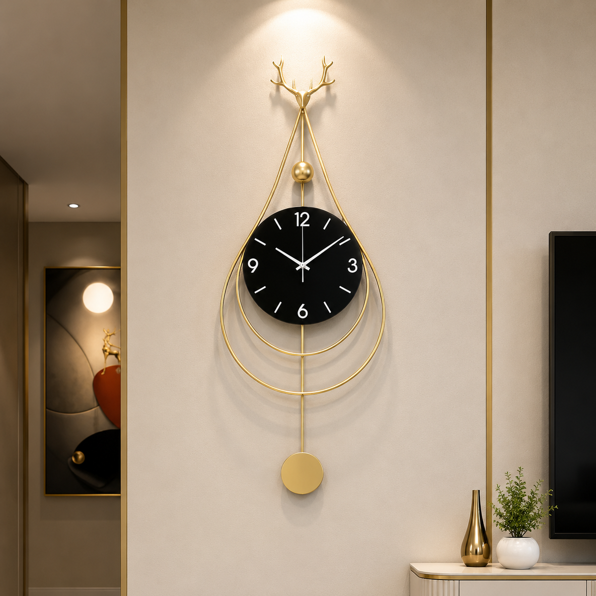 Metal Wall Art Modern Wall Hanging for Bedroom & Home
