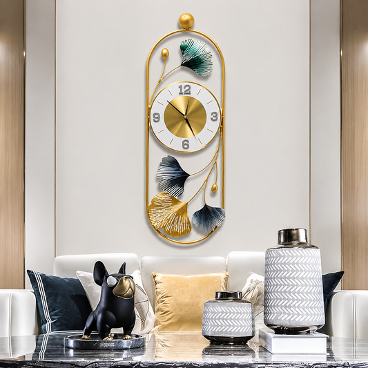 Gold Color Metal Wall Decor Leaf Wall Hanging Decoration,