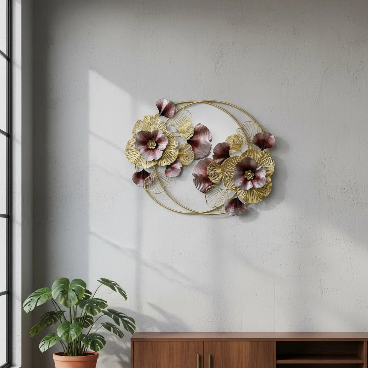 Metal Wall Art Modern Wall Hanging for Bedroom & Home