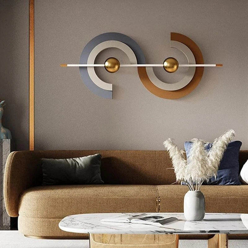 Metal Wall Art Modern Wall Hanging for Bedroom & Home (W-SB)