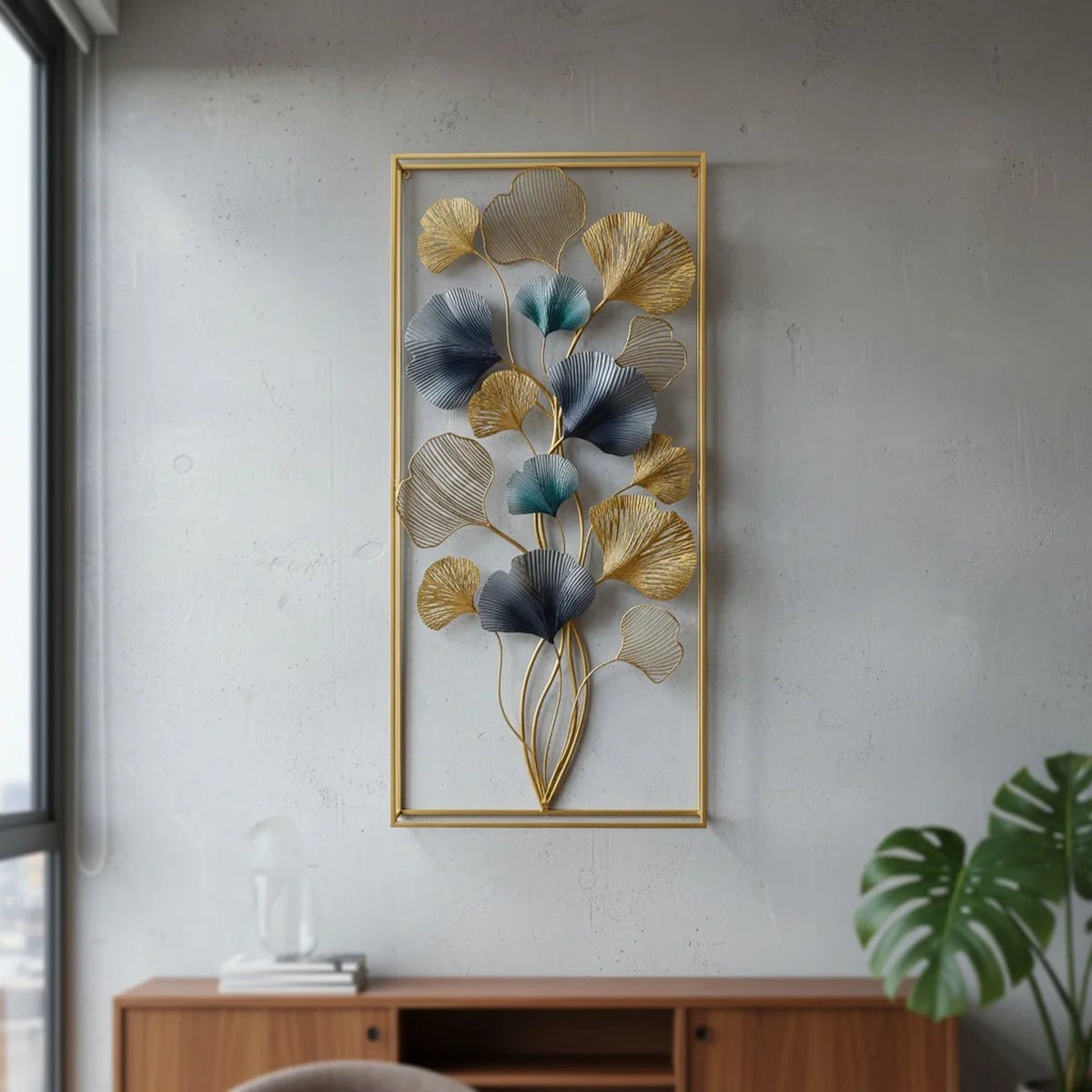 Metal Wall Art Modern Wall Hanging for Bedroom & Home