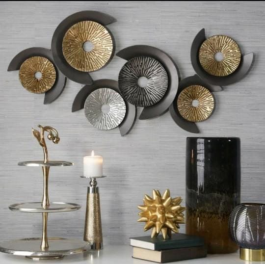 Metal Wall Art Modern Wall Hanging for Bedroom & Home (W-HC)