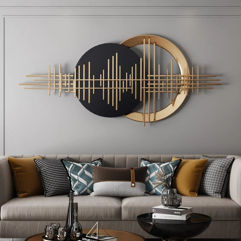 Metal Wall Art Modern Wall Hanging for Bedroom & Home (W-HC)